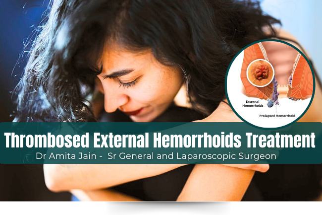 Thrombosed External Hemorrhoid piles treatment by Dr Amita Jain